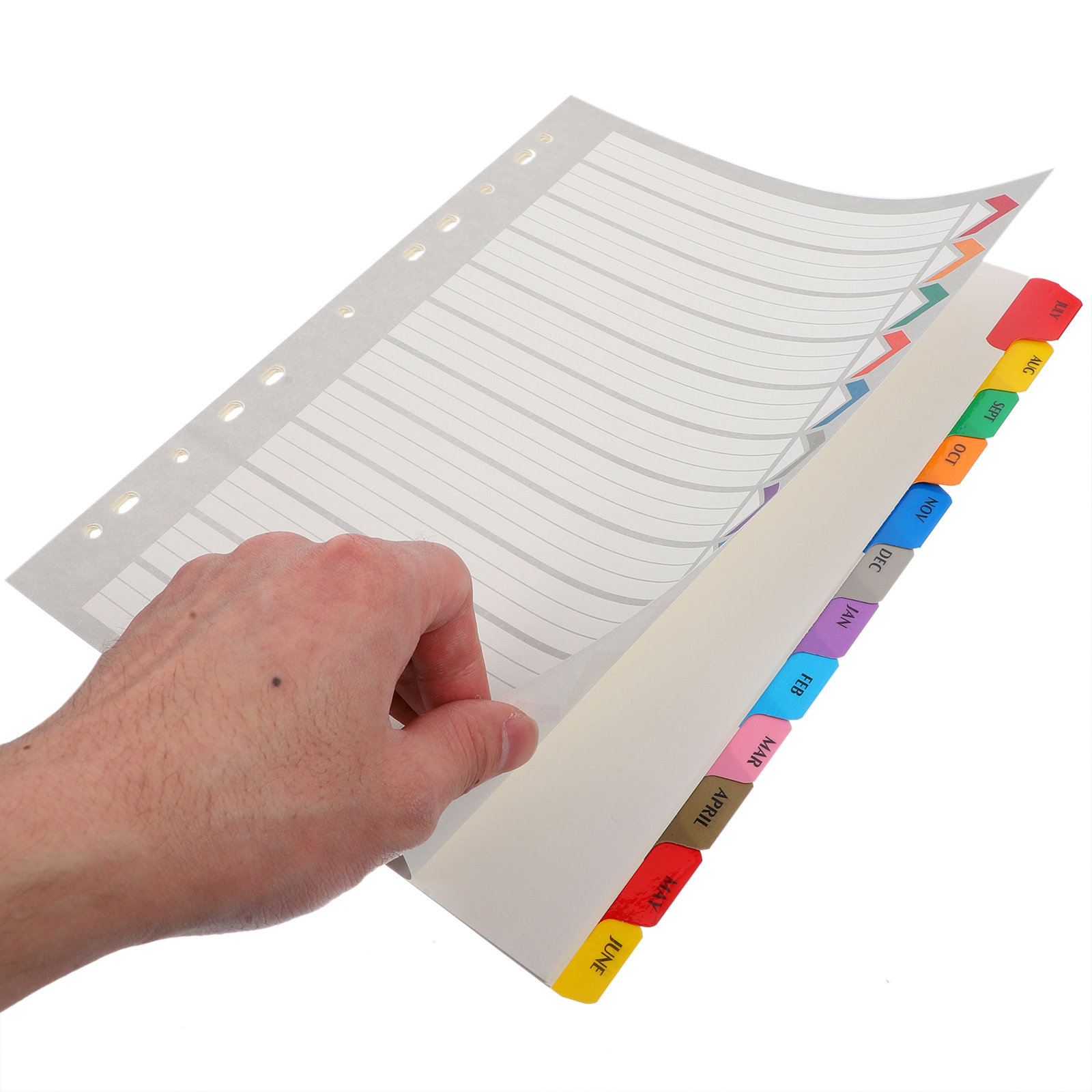 Tab Divider A4 - 12 folhas de divisores de índice