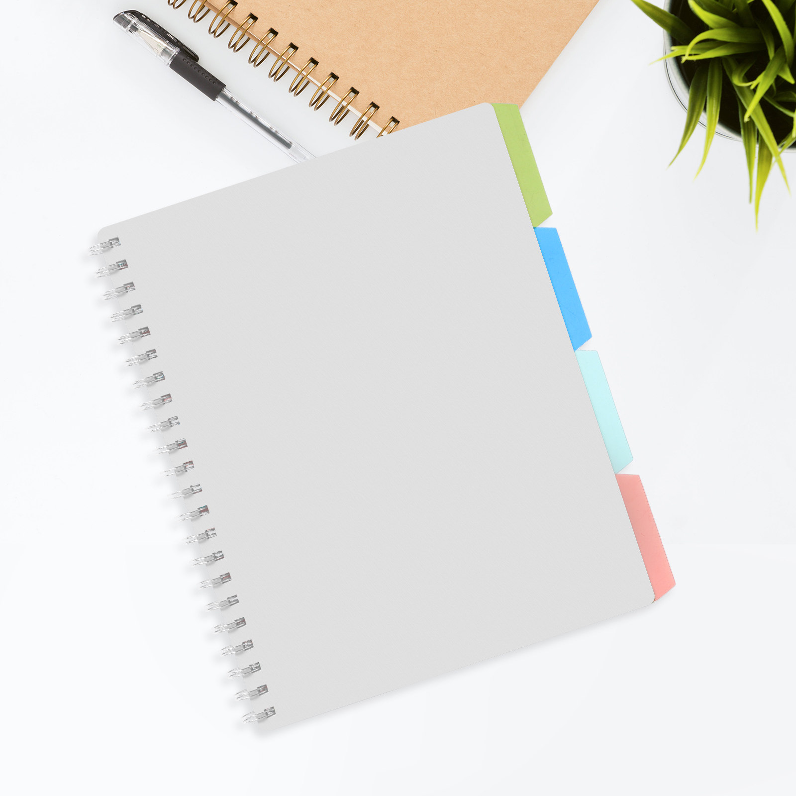 Tab Divider A4 - 4 Conjuntos de Divisórias de Plástico